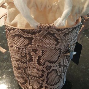 Emm Kuo Marigot Bucket Bag / Blush Python